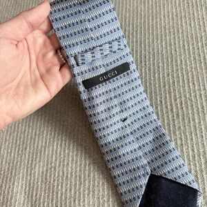 Gucci Necktie Tie Blue Design